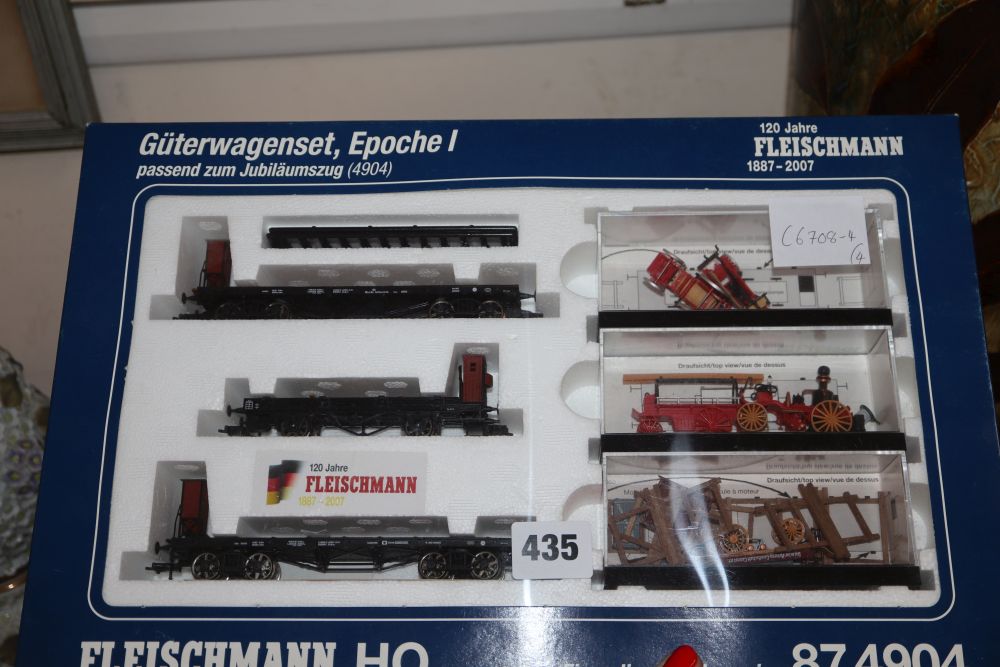 Fleischmann boxed HO train sets: 4900, 4901, 4902 and 874904